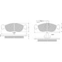 Front brake pad set (4 pcs) PROCODIS - PF11711
