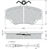Front brake pad set (4 pcs) PROCODIS - PF1178