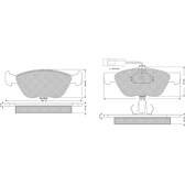Front brake pad set (4 pcs) PROCODIS - PF1184