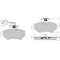 Front brake pad set (4 pcs) PROCODIS - PF1204