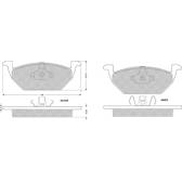Front brake pad set (4 pcs) PROCODIS - PF1210