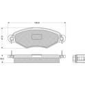Front brake pad set (4 pcs) PROCODIS - PF1215