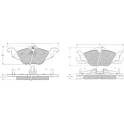 Front brake pad set (4 pcs) PROCODIS - PF1221