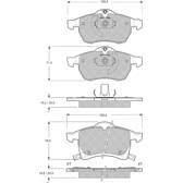 Front brake pad set (4 pcs) PROCODIS - PF1222