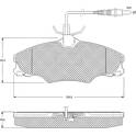 Front brake pad set (4 pcs) PROCODIS - PF1231