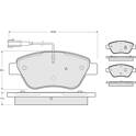 Front brake pad set (4 pcs) PROCODIS - PF1248
