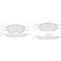 Front brake pad set (4 pcs) PROCODIS - PF1254