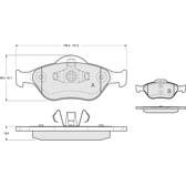 Front brake pad set (4 pcs) PROCODIS - PF1255