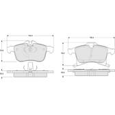 Front brake pad set (4 pcs) PROCODIS - PF1300