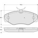 Front brake pad set (4 pcs) PROCODIS - PF1308