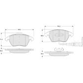 Front brake pad set (4 pcs) PROCODIS - PF1311