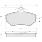 Front brake pad set (4 pcs) PROCODIS - PF1312