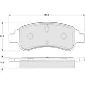 Front brake pad set (4 pcs) PROCODIS - PF1327