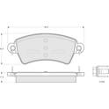 Front brake pad set (4 pcs) PROCODIS - PF1341