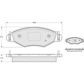 Front brake pad set (4 pcs) PROCODIS - PF1343