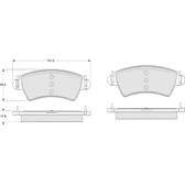 Front brake pad set (4 pcs) PROCODIS - PF1344