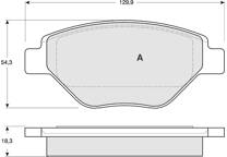 Front brake pad set (4 pcs)