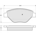 Front brake pad set (4 pcs) PROCODIS - PF1353