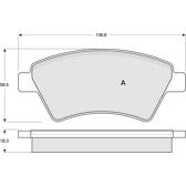 Front brake pad set (4 pcs) PROCODIS - PF1354