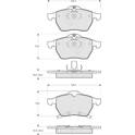 Front brake pad set (4 pcs) PROCODIS - PF1357