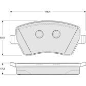 Front brake pad set (4 pcs) PROCODIS - PF1416