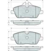Front brake pad set (4 pcs) PROCODIS - PF1433