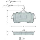 Front brake pad set (4 pcs) PROCODIS - PF1467