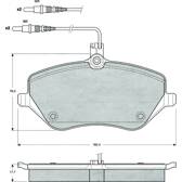 Front brake pad set (4 pcs) PROCODIS - PF1468