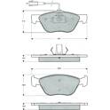Front brake pad set (4 pcs) PROCODIS - PF1505