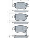Front brake pad set (4 pcs) PROCODIS - PF1520