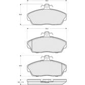 Front brake pad set (4 pcs) PROCODIS - PF1540