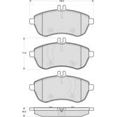 Front brake pad set (4 pcs) PROCODIS - PF1602