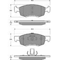 Front brake pad set (4 pcs) PROCODIS - PF1661