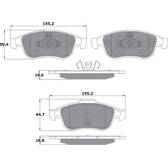 Kit di 4 pastiglie freno anteriori PROCODIS - PF1641