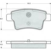 Kit di 4 pastiglie freno posteriori PROCODIS - PF1482
