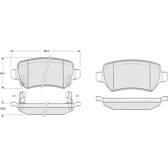 Rear brake pad set (4 pcs) PROCODIS - PF1297