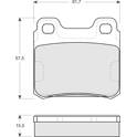 Rear brake pad set (4 pcs) PROCODIS - PF1349