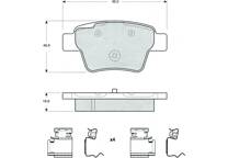 Rear brake pad set (4 pcs)