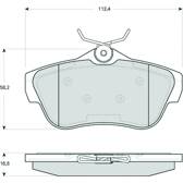 Rear brake pad set (4 pcs) PROCODIS - PF1594