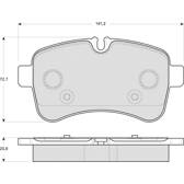 Rear brake pad set (4 pcs) PROCODIS - PF1600