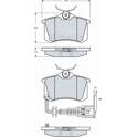 Rear brake pad set (4 pcs) PROCODIS - PF1615