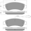 Rear brake pad set PROCODIS - PF1810