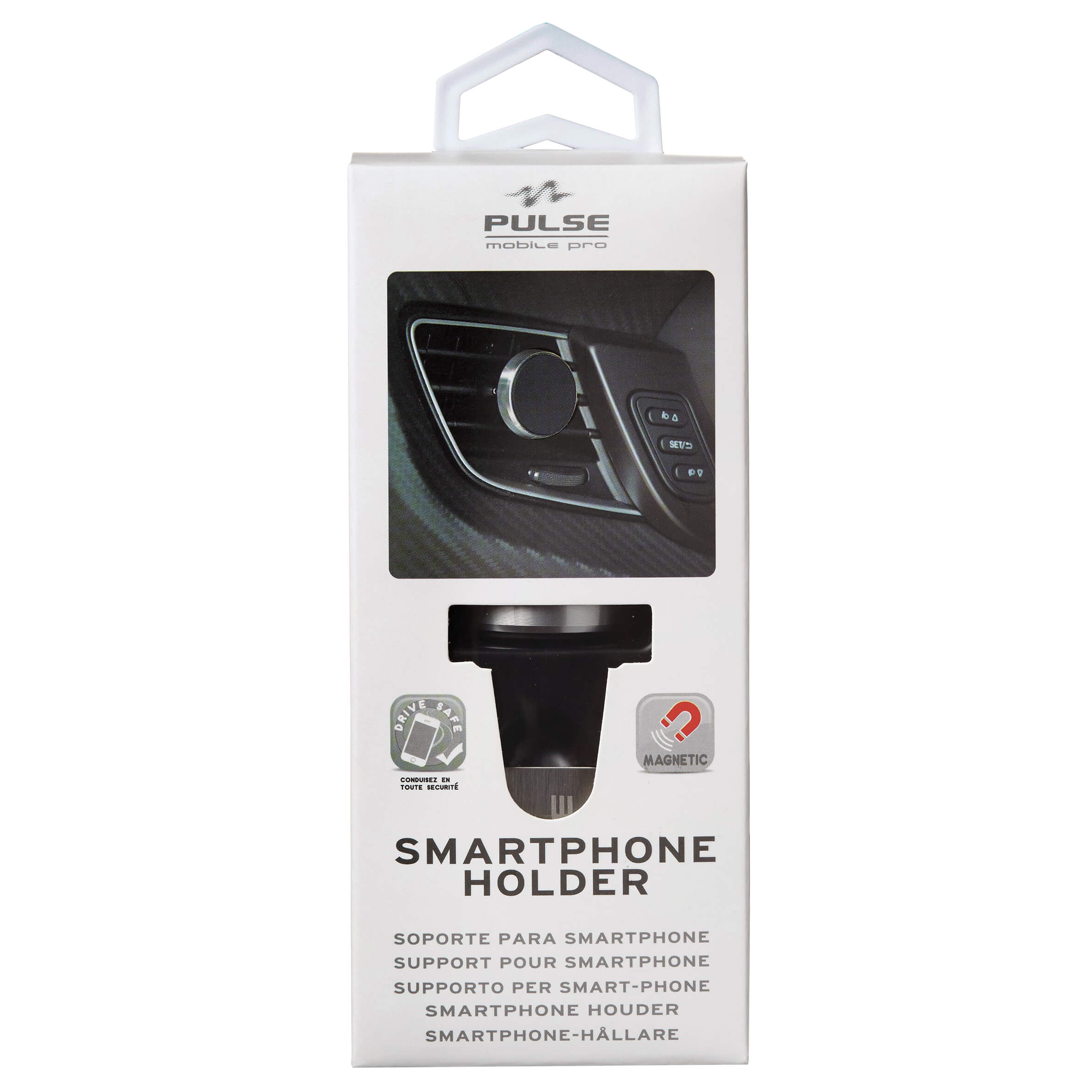 Round magnetic phone holder/ventilation grid
