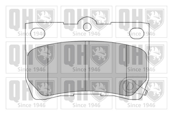 Rear brake pad set