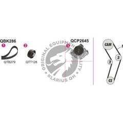 Kit de distribution + pompe à eau QUINTON HAZELL - QBPK2860