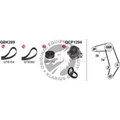 Kit de distribution + pompe à eau QUINTON HAZELL - QBPK2890