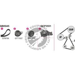 Kit de distribution + pompe à eau QUINTON HAZELL - QBPK6450