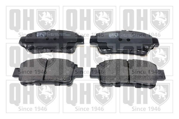 Rear brake pad set