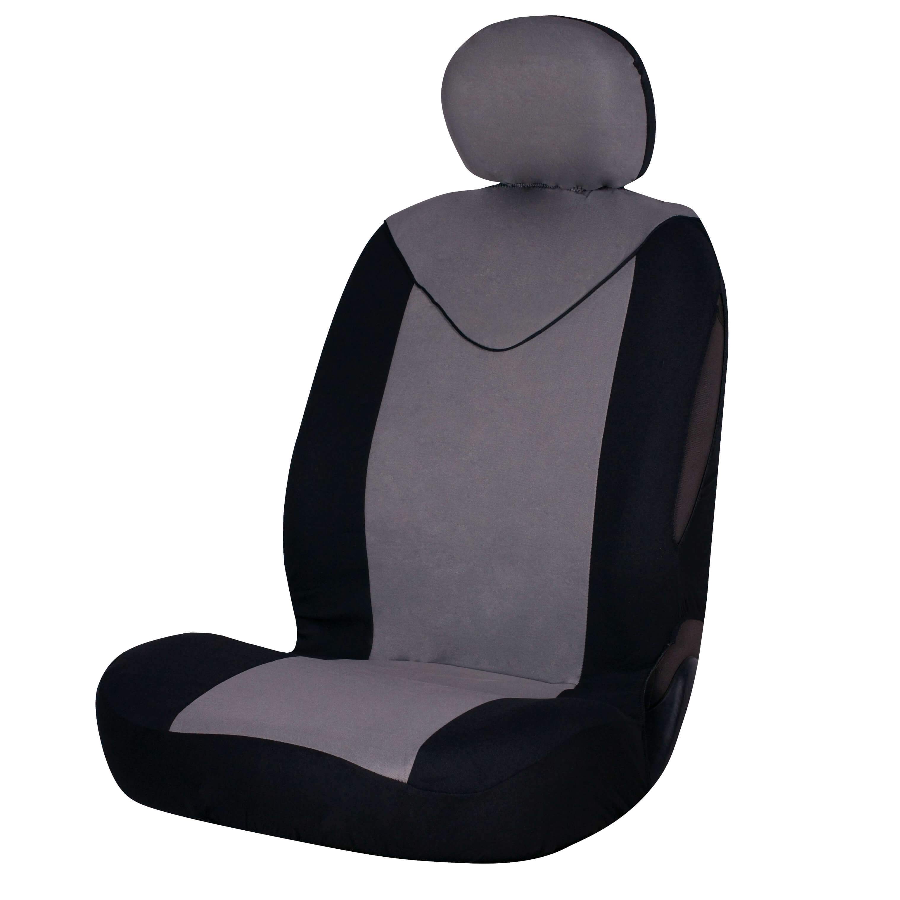 1 black and gray front seat cover - Universal