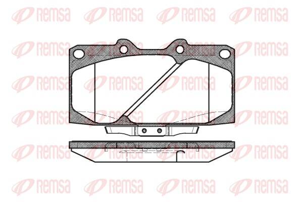 Front brake pad set (4 pcs)